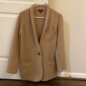 J Crew tunic one button sweater jacket.
